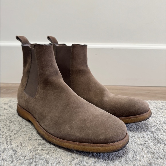 All Saints Men’s Harley Taupe Brown Suede Chelsea Boots size 10 main image 3